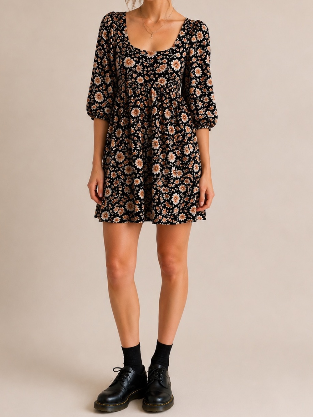 NWT American Eagle outfitters floral baby doll puff sleeve mini dress